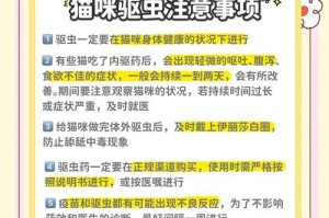 小猫体内驱虫周期及注意事项（宠物猫驱虫的重要性及科学养护方法）